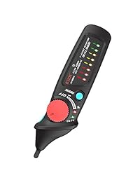 Bside AVD06X   Medidor de voltaje sin contacto, batería eléctrica de 12 a 1000 V, modo dual, ajustable, localizador de punto de ruptura con 8 indicadores LED y linterna