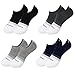 Spikerking Mens Cotton Low Cut No Show Casual Non-Slide Thin Socks 4 Pack,4 Pack-4 Color