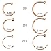 FIFTH CUE Rose Gold Flat Disc Nose Hoop 316L Surgical Steel Ring