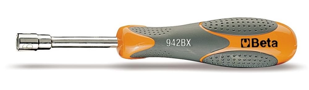 Beta 9420007 Model 942 BX7 Hi-Torque Hexagon Nut Spinner, Short Series, Chrome-Plated, 7 mm Size