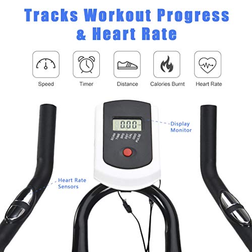 Simoner Indoor Health & Fitness Exercise Bike Bicycle, Stationary Cycling Cardio Trainer, Home Training Workout Equipment (A) - Thumbnail 3