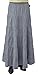 Baby'O Women's Ankle Length 6 Tiered Long Denim Prairie Skirt