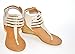 Twisted Women's Riley Metal Ring Low Wegde Sandal with Strappy Ankle Wrap