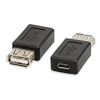 Electop 2 Pack USB 2.0 A Female to USB Micro Female Adapter Converter