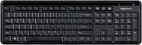AmazonBasics Wireless Keyboard - Quiet and Compact - US Layout (QWERTY)