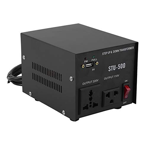 500W Voltage Converter Transformer Step Up and Down Converter 110-120V to 220-240 V Circuit Breaker Protection (500W)