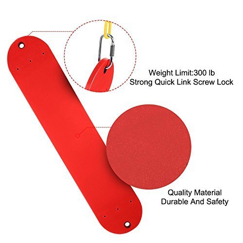 JGS Baby Swing Set Sets-Iron Chain Outdoor Playset-Backyard Playground Equipment(US STOCK) (Red)