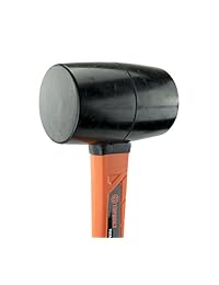 TopBulit Maza de caucho con mango de fibra de vidrio de 16 onzas Negro 25050