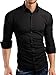 Grin&Bear Slim Fit men's contrast stitching, black, M, SH00542