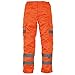 Yoko Mens Hi Vis Polycotton Cargo Trousers with Knee Pad Pockets