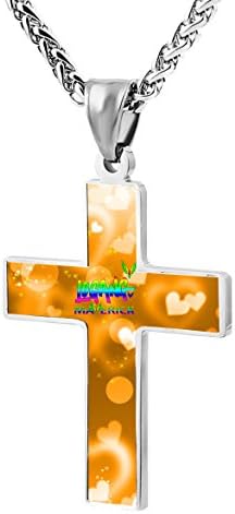 Logan-Paul Jewelry Zinc Alloy Chain Cross Pendant Necklace for Men Women with Necklace
