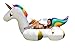 Party With Pride Giant Inflatable Unicorn with Cup Holders, Legs and Rainbow Colors / Customizable with Included Tattoos