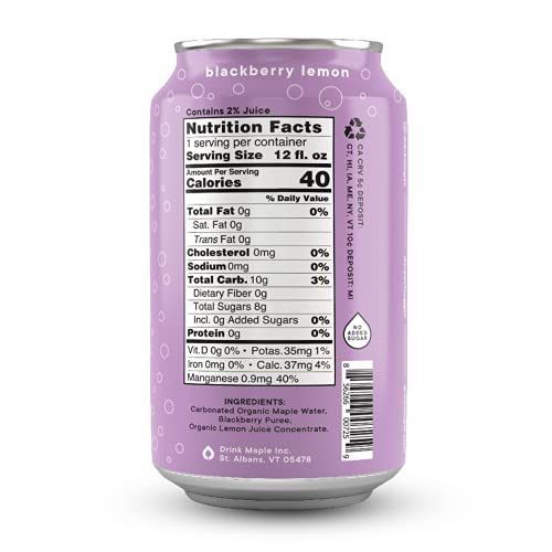 Drink Simple Sparkling Maple Water, Electrolyte Hydration Drink with