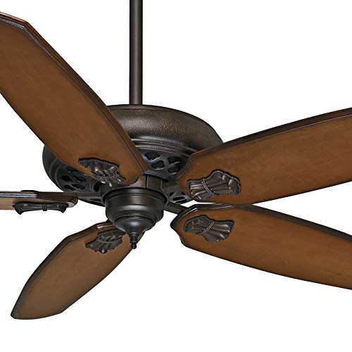 Casablanca Fan 60 inch Traditional Ceiling Fan in Brushed Cocoa with 5 Walnut Blades and Wall Control (Certified Refurbished) (Provence Crackle) - Thumbnail 6