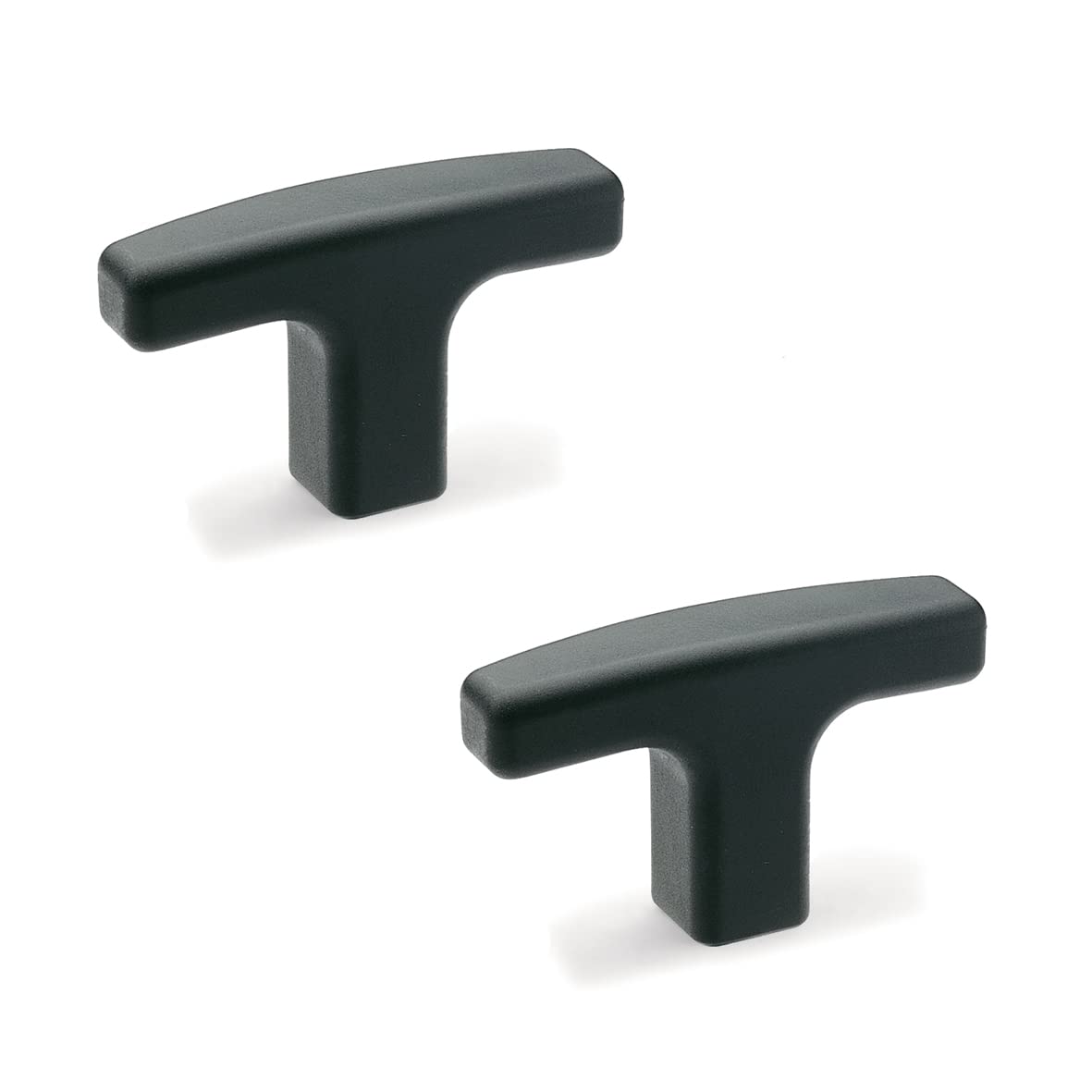Ganter Normelemente T-Handles, Furniture Handles, Cabinet Handles, Drawer Handles, GN 563-80-M8, Plastic, Handle 80 mm, Thread M8, Pack of 2