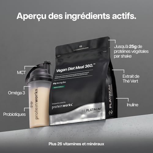 Protein Works | Vegan Diet Meal 360 - Platinum, Chocolat Onctueux, 1kg
