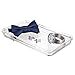 iDesign 39880 Clarity Plastic Guest Towel Tray, Non-Slip Vanity Board for Bathroom, Kitchen, Office, Craft Room, Countertops, 9.7