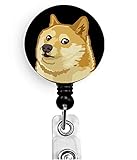 BeAwesome Cute Doge Meme Nurse Badge Reel with