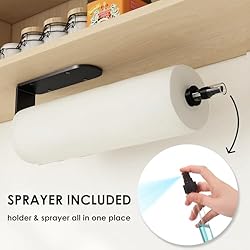 Fixwal Paper Towel Holder Under Cabinet with Spray