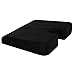ZIRAKI Wedge Seat Cushion Pillow Support - Coccyx Orthopedic Foam Wellness Comfort Pillow for Back Pain Relief, Sciatica and Tailbone Pain - Ideal Gift for Home Office Car or Chair Black Non-Slip