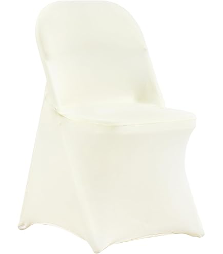 Ascoza 20 Pack Black Spandex Folding Chair Covers in Stretch Washable