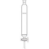 stonylab Glass Chromatography Column, Borosilicate Glass 24/40 Joint Chromatography Column with Fritted Disc and PTFE Stopcoc