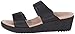 crocs Women's A-Leigh 2 Strap Mini W Wedge Sandal, Black/Black, 9 M US