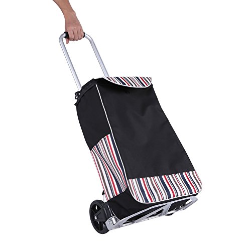 Kaluo Rolling Utility/Shopping Cart, Folding Climbing Cart Waterproof Grocery Laundry with Big Bag 35 L Weight Capacity 180 lbs - Thumbnail 4