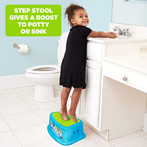 PinkFong Baby Shark Bathroom Step Stool for Kids Using The Toilet and Sink Kids Step Stool