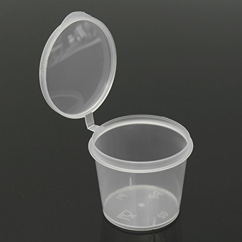 LILACORP 30Pcs/Set 35ml Containers Round Food Soup Lids Set Reusable Clear Condiment Spice Boxes Home Office Dinnerware