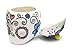Ceramic Sugar Skull Sugar Bowl with Hearts & Flowers-4.5