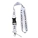 Lanyard Keychain Holder Keychain Key Chain Black Lanyard Clip with Webbing Strap (White Under Armor)