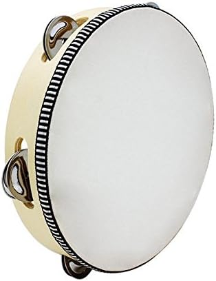 8'' Hand Held Musical Tambourine Drum Bell Percussion Drum bell for KTV Party Kids