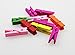 Derker Wood Craft Clothespins,Bright Colored Clothes Pegs Pins Photo Paper Clips - 24 Piece (2.9