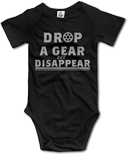 Unisex Baby Drop A Gear and Disappear Printed Short-Sleeve Onesies