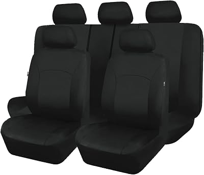 Flying Banner Full Car Seat Covers Universal Fit All Black Airbag Compatible