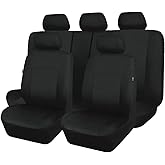 Flying Banner Car Seat Covers Front Seats Rear Bench Polyester car seat Protectors Easy installations Rear Bench Split Classic Man Lady Truck Soid Black