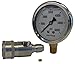 Ultimate Washer UW16-PW173B Pressure Gauge & Adaptor for Pressure Washers, Stainless Steel, 6000 PSI Rated