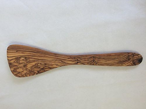 Olive wood Spoons and Salad Servers (Olive Wood 12"/30.5 cm Curved Spatula)