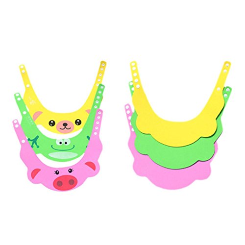 Datework Adjustable Baby Child Kids Shampoo Bath Shower Cap Wash Hair Hat (Pink) - Thumbnail 3