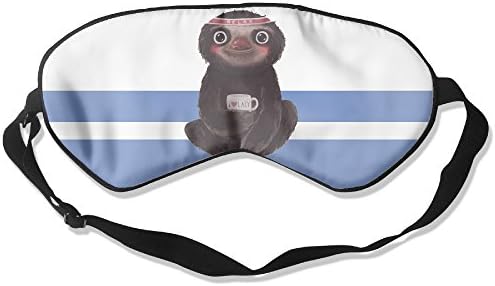 Herry Noo I Love Lazy Relax Sloth Double Silk Sleep Eye Masks For Sleep/Relax/Plane/Camp/Work
