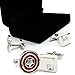 kilofly Cufflinks Combo [Set of 2 pairs] - Captain America, with Velvet Gift Box
