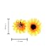 Supla 100Pcs Artificial Silk Gerbera Daisy Flowers Heads 1.5 inch DIY Wreath Gift Box Scrapbooking Craft (without stem) (yellow)