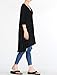 Mordenmiss Women's Half Sleeve High Low Loose Tunic Tops Casual Tee Shirts Black XXL