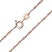 Bling Jewelry Rose Gold Plated 020 Singapore Chain 925 Sterling Silver 2mm