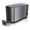Arendo - Frukost 4 slice long slot toaster - double wall housing – with warming rack – 6 browning settings – auto bread…