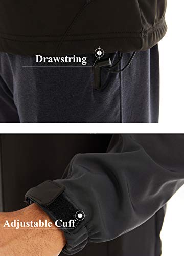 TACVASEN Herren Wasserabweisende Übergangsjacke Outdoor Softshelljacke Winddicht Kapuzenjacke mit Vielen Taschen – Bild 7