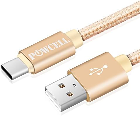 USB Type-C Charge &amp; Data Sync Cable for Google Pixel / Pixel 2 /Pixel XL/ Pixel 2 XL/ Nexus 6P/ SONY Xperia XA2 Ultra XZ Premium XZ2 Compact Nylon Braided USB Charging cord (Gold, 3 Feet)