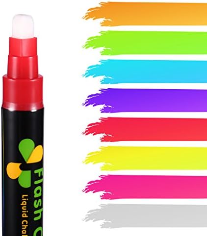 SUGARHOST 8 Colors/box 6/8/10mm Highlighter Fluorescent Liquid Chalk Marker Pen for LED Writing Menu Board Glass Window Sign
