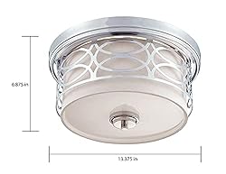 NUVO 60/4627 Two Light Flush Mount, Polished Nickel